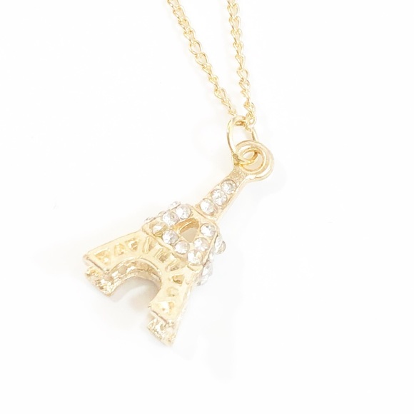 Eiffel Tower Gold Alloy Necklace NWT - Picture 2 of 4